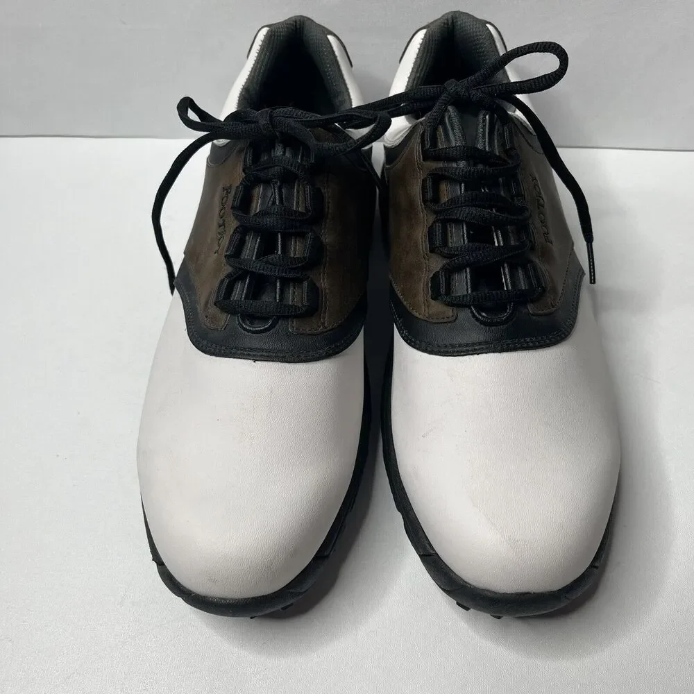 FootJoy White Black Brown GreenJoys Golf Spiked Shoes